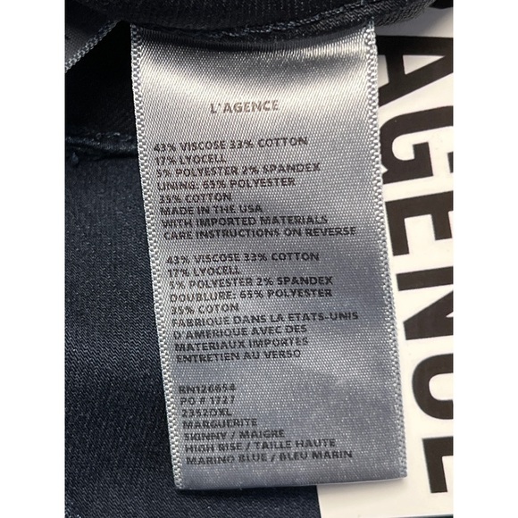 NWT L'AGENCE Marguerite Jean Merino Blue 25 - Picture 5 of 8